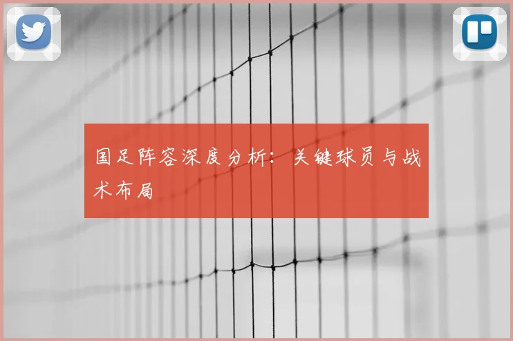 国足阵容深度分析:关键球员与战术布局